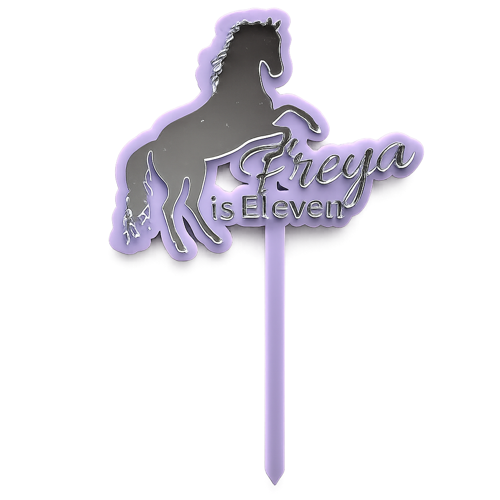 Double layer acrylic cake topper